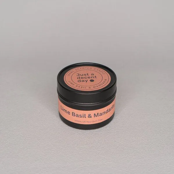 Just a decent day Just a decent day Duftkerze in Metalldose - Lime, Basil & Mandarin – Produktbild 2 von 4