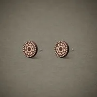 feinformart feinformart Ohrstecker / Ohrring aus Holz "Sonnenstern" 7mm / 9mm – Produktbild 1 von 1