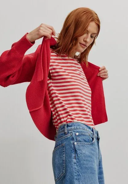 recolution Damen Strickcardigan aus Bio-Baumwolle - MORINGA - recolution, Mars red (rot), – Produktbild 2 von 4