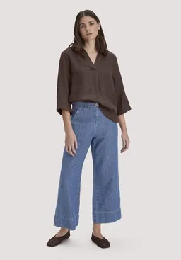 hessnatur hessnatur Jeans ENNELIE Culotte Wide Leg aus Bio-Baumwolle mit TENCEL Lyocell und Leinen – Produktbild 1 von 1