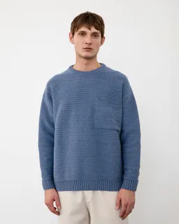 Rotholz Rotholz Herren vegan Pullover Gestrickt Gerippt Blau – Produktbild 1 von 1