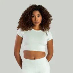 GymBeam OG1 STRIX Essential Crop Top für Frauen in Moon Grey L – Produktbild 1 von 1
