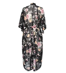 Anekdot Anekdot Damen vegan Robe Sheer Floral – Produktbild 1 von 1