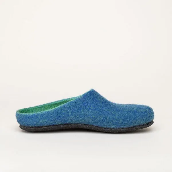 Magicfelt Magicfelt Filz-Hausschuh 709 aus 100% Merino-Wolle für Damen & Herren, Azurblau, – Produktbild 2 von 4