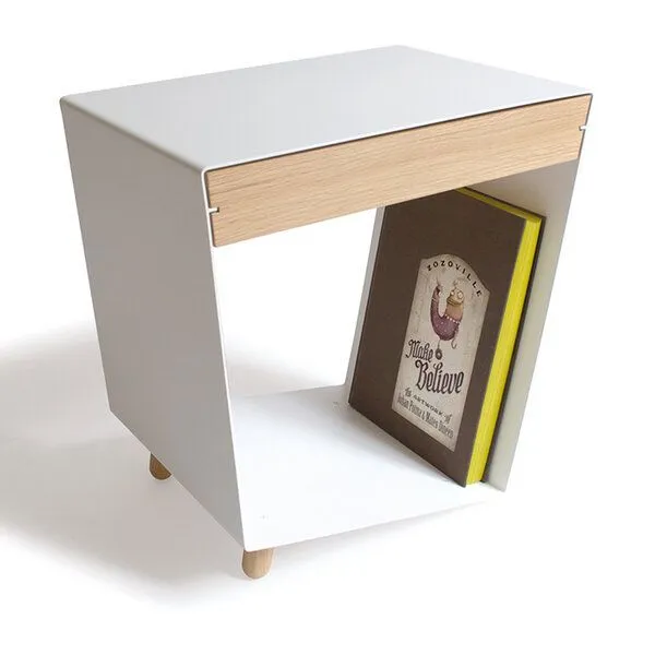 chris&ruby chris&ruby 12° Beistelltisch mit Schublade, Weiss, – Produktbild 1 von 4