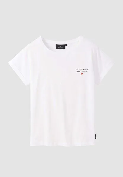 recolution Damen T-Shirt aus Bio-Baumwolle - CAYENNE MORE AMORE - recolution, White (weiß), – Produktbild 2 von 4