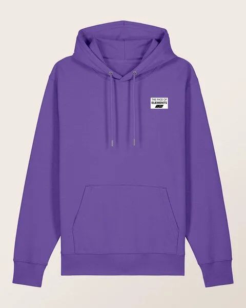 THE FACE OF ELEMENTS The Face of Elements Color Rush - Regular Fit Hoodie aus 100% Bio-Baumwolle, Violet (lila), – Produktbild 1 von 4
