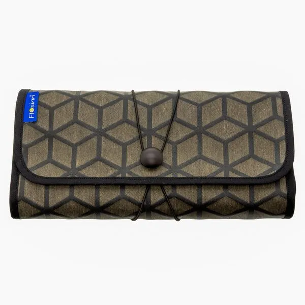 Flosinn Flosinn Wickeltasche Wickelunterlage Wickelclutch abwischbar, Schwarz-braun, – Produktbild 1 von 3
