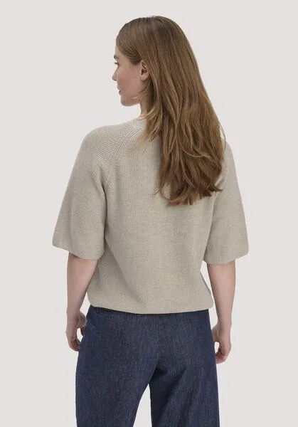 hessnatur hessnatur Strick Pullover Relaxed aus reiner Bio-Baumwolle, Taupe, – Produktbild 2 von 4