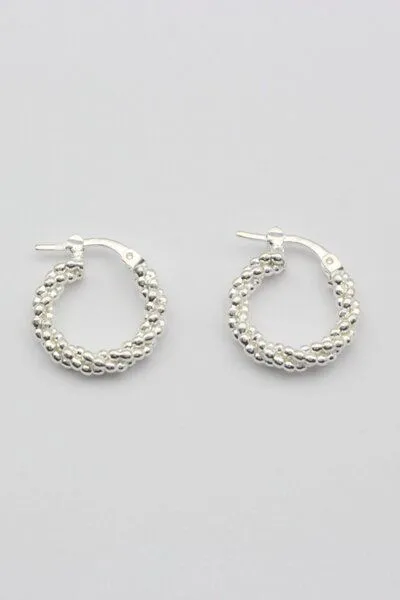 Jewelberry Jewelberry Kreole Twisted Dots, Silber, – Produktbild 1 von 2