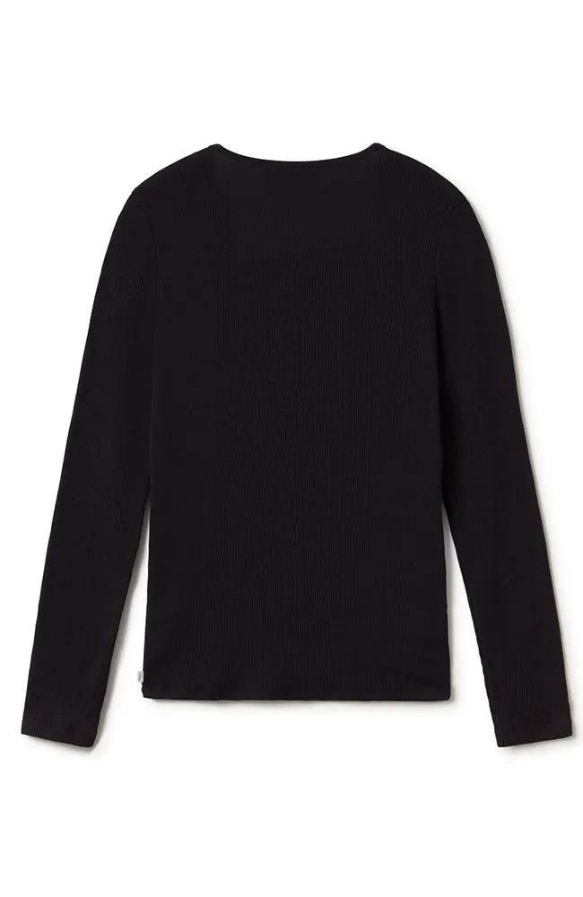 TWOTHIRDS TWOTHIRDS Damen vegan Langärmelige Arran Schwarz, Schwarz, – Produktbild 2 von 2