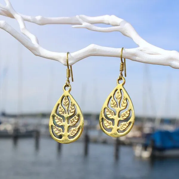 Schönes aus Indochina Schönes aus Indochina Upcycling Schmuck Ohrringe Messing – Produktbild 7 von 8