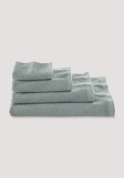 hessnatur hessnatur Frottier-Handtuch mit Reiskornstruktur aus reiner Bio-Baumwolle, Salbei, – Produktbild 3 von 4