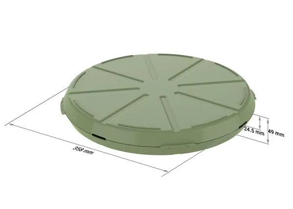 REuse REuse Pizzabox Verpackung - Essensbehälter, Geselliges grün, – Produktbild 4 von 4
