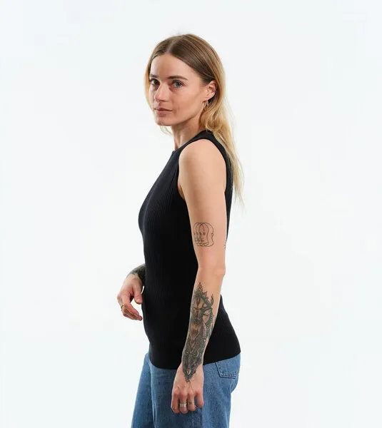 Gary Mash GARY MASH Strick Top Tulia aus Biobaumwoll-Mix, Schwarz, – Produktbild 3 von 4