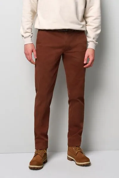 M 5 BY MEYER M 5 BY MEYER MIKROSTRUKTUR SUPER-STRETCH CHINO, Rot (kupfer), – Produktbild 3 von 4