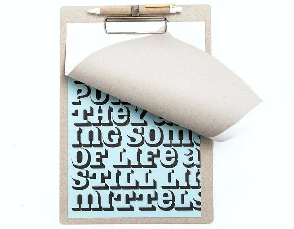 tyyp tyyp Klemmbrett DIN A4 – 100% Recyclingpapier, Öko (grau), – Produktbild 3 von 4