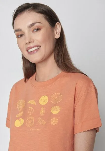 GreenBomb GREENBOMB Bike Citrus Stop - Lässiges T-Shirt aus Bio-Baumwolle / hochwertiger Print / Fair & Vegan, Yellow, – Produktbild 2 von 4