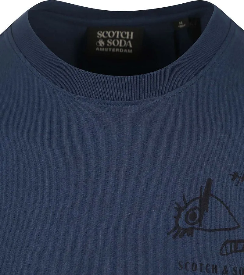 Scotch and Soda Scotch and Soda T-Shirt Navy Print, Dunkelblau, – Produktbild 4 von 4