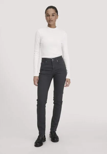 hessnatur hessnatur Jeans LEA Mid Rise Slim aus Bio-Denim, Black, – Produktbild 1 von 3