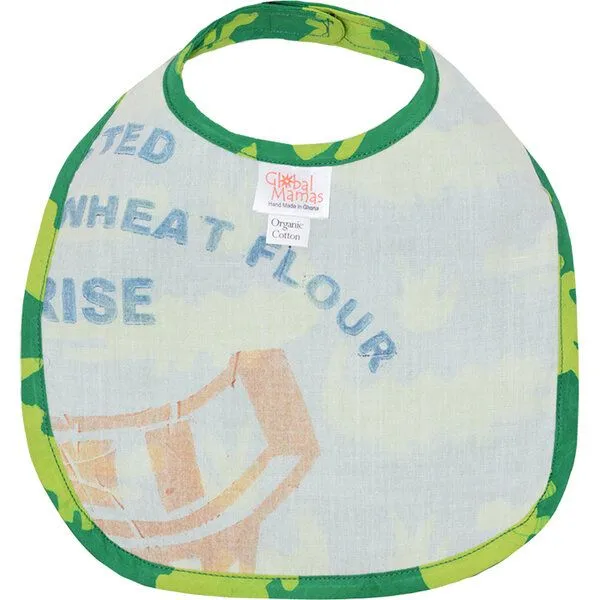 Global Mamas Global Mamas Bio Lätzchen - Krokodile - Grün - Upcycling – Produktbild 2 von 2