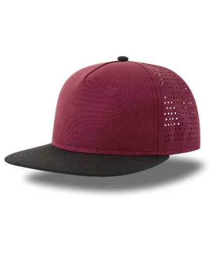 Atlantis Headwear Atlantis Headwear Verstärkte Streetwear-Cap aus recyceltem Polyester, Burgundy/schwarz, – Produktbild 2 von 2