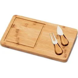 hi!dea™ hi!dea™ WOODS. Käsebrett aus Bambus mit 2 Utensilien aus Edelstahl – Produktbild 1 von 1
