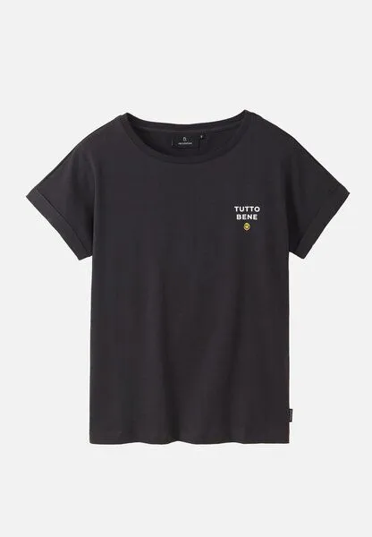 recolution Damen T-Shirt aus Bio-Baumwolle - CAYENNE TUTTO BENE - recolution, Black (schwarz), – Produktbild 3 von 4