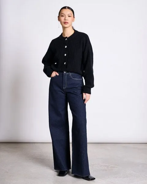 JAN N JUNE JAN N JUNE WIDE LEG LOWRISE JEANS TACNA, Dark blue, – Produktbild 4 von 4