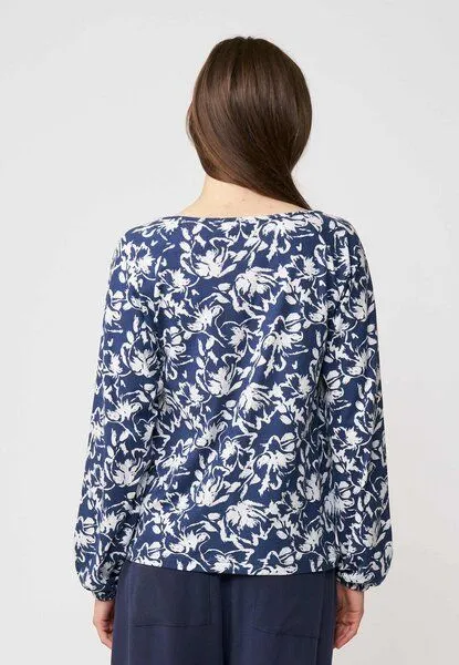 LANA Organic LANA Organic Blusenshirt aus Bio Baumwolle, Modell Antonia, Fabiana true navy, – Produktbild 4 von 4
