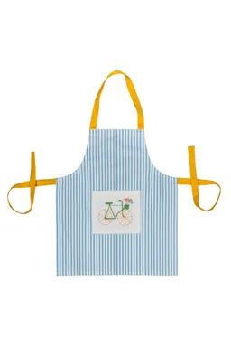 Tranquillo Tranquillo Kochschürze für Kinder VELOBLOOM 60x50cm Bio-Baumwolle Fronttasche Fahrradmotiv, (Einzelartikel), GOTS-zertifizierte Kinderschürze, pflegeleicht und robust – Produktbild 1 von 1