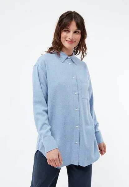 Givn Berlin Givn Berlin Hemdbluse GBELIDA in langer Passform, Light blue, – Produktbild 1 von 4