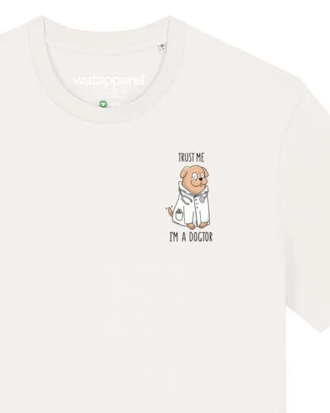 watapparel watapparel T-Shirt Unisex Dogtor, Off white, – Produktbild 3 von 4