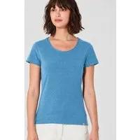 HempAge HempAge Damen T-Shirt mit Rollsaum Hanf/Bio-Baumwolle, Atlantic, – Produktbild 1 von 2