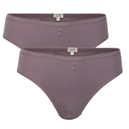 Living Crafts LIVING CRAFTS - Damen Slip, 2er-Pack - Lila (100% Bio-Baumwolle), Nachhaltige Mode, Bio Bekleidung – Produktbild 1 von 1