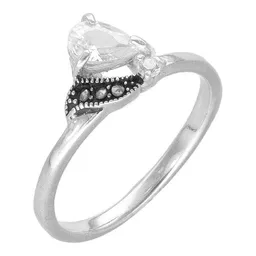 pakilia pakilia Silber Ring Kristalltropfen Fair-Trade und handmade – Produktbild 1 von 1
