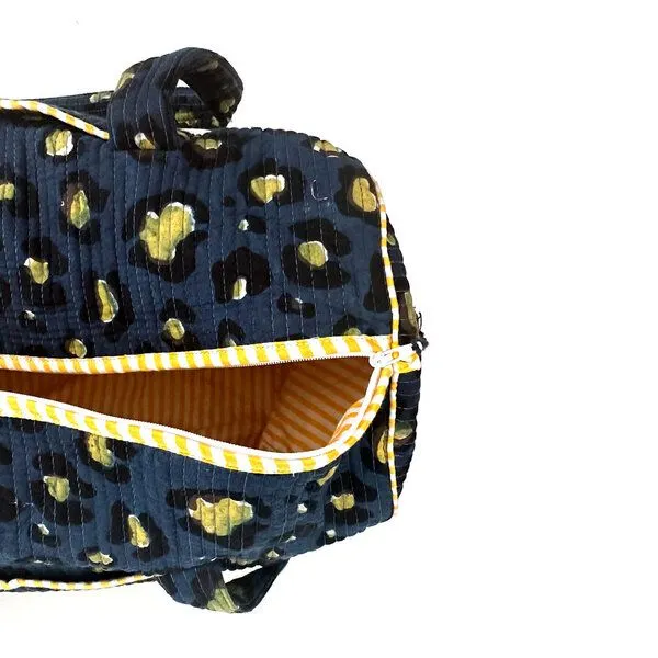 KIKOONI KIKOONI handgefertigte große Baumwolltasche "K. Shopper", Dark leo yellow, – Produktbild 3 von 4