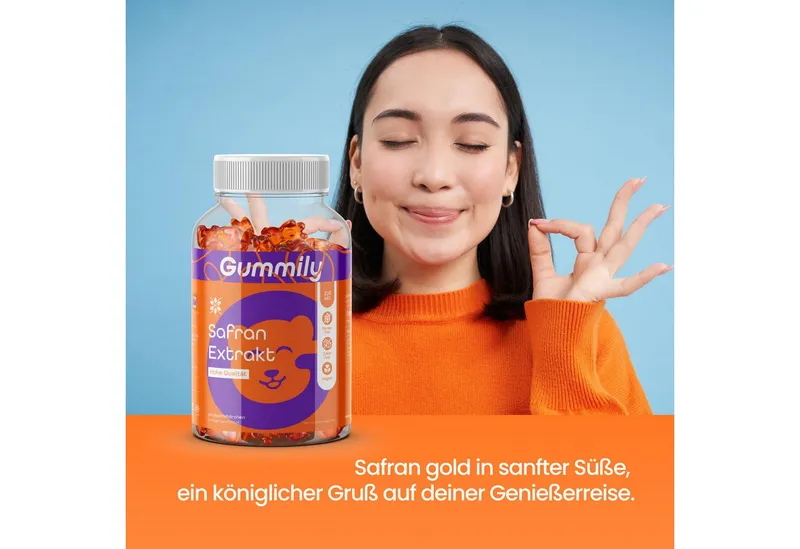 Gummily® Safran Extrakt Gummibärchen - saffron crocus - (Crocus sativus) Gummibärchen, 180 g – Produktbild 3 von 5