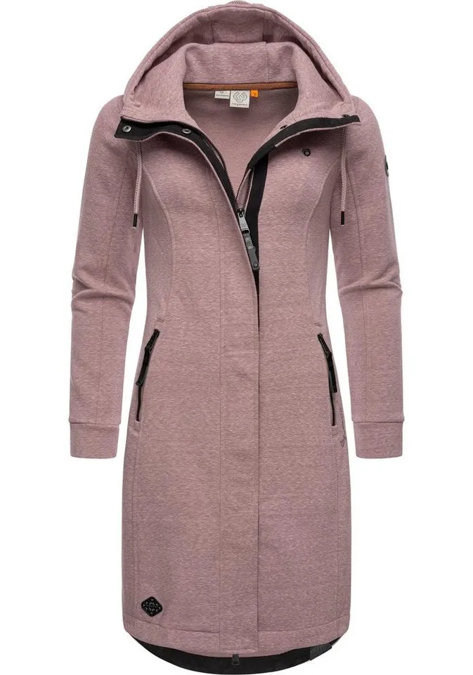 ragwear ragwear Kurzmantel Letti Long Übergangsjacke aus Fleece mit Kapuze, Lila, – Produktbild 1 von 3
