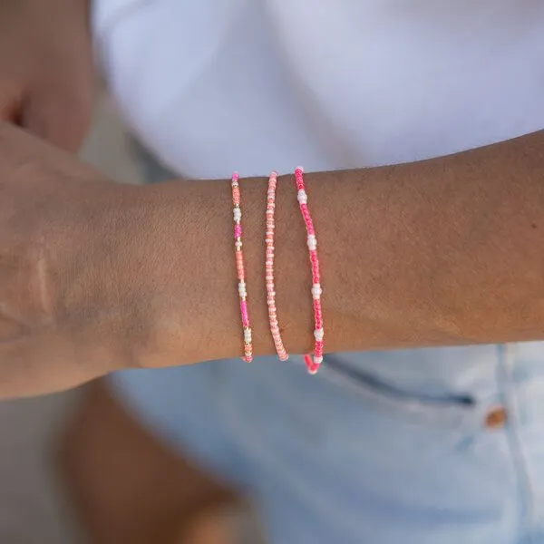 juni juni Sommer Perlenarmband "Pearl", Pink, – Produktbild 1 von 6