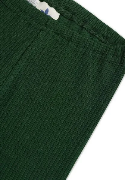 Leela Cotton Leela Cotton Kinder Ripp Leggings aus 100% kba-Baumwolle - Feiner Ripp Struktur 2052, Tannennadel, – Produktbild 2 von 2