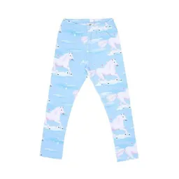 Walkiddy Kinder Leggings GOTS zertifiziert – 95% Bio-Baumwolle, Hellblau mit Wolkenmuster, weich & bequem | Walkiddy – Produktbild 1 von 1