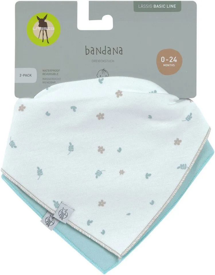 Lässig Lässig Dreieckstuch Bandana, Floral, (Set, 2-St), für Babys, wasserdicht, Bunt, – Produktbild 5 von 5