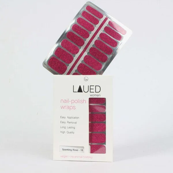Vargu Vargu LAUED vegane Nagelfolien solid glitter, Sparkling rose, – Produktbild 3 von 4