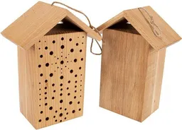 ReineNatur ReineNatur Bienenhotel - Insektenhotel – aus massivem Buchenholz Größe:25x18x9 cm – Produktbild 1 von 1