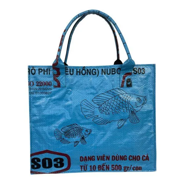 Beadbags Beadbags Einkaufstasche Ri94 recycelter Reissack, Mittelblau (1), – Produktbild 1 von 4