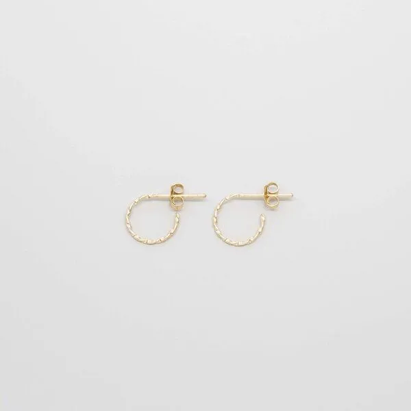 fejn jewelry fejn jewelry Creole 'tiny twisted hoop', Gold, – Produktbild 1 von 1