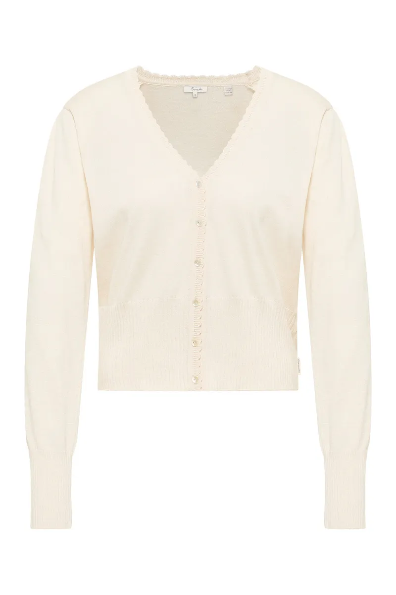 Tranquillo Tranquillo Strickjacke Linaa aus Bio-Baumwolle, White, – Produktbild 1 von 6