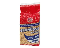 XOX XOX Knabberei, XOX Erdnuesse gesalzen klassischer Snack knackig und herzhaft 500g – Produktbild 1 von 1