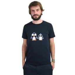 Spangeltangel Spangeltangel T-Shirt "Pinguin", Bio-Baumwolle, bedruckt, Herren, Männer, Kurzarm, Siebdruck – Produktbild 1 von 1